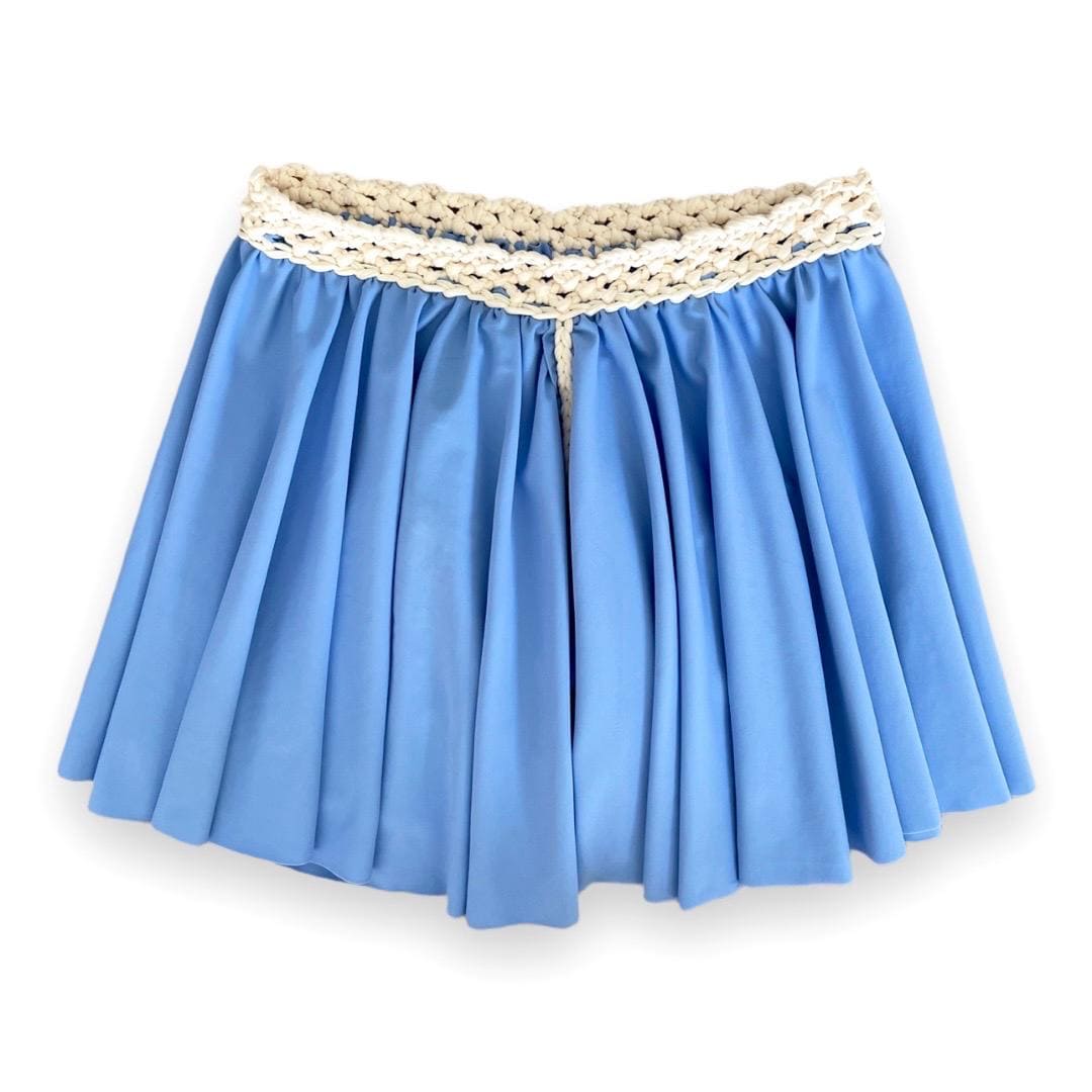 FLUTTER MINI SHORTS • sky and cream