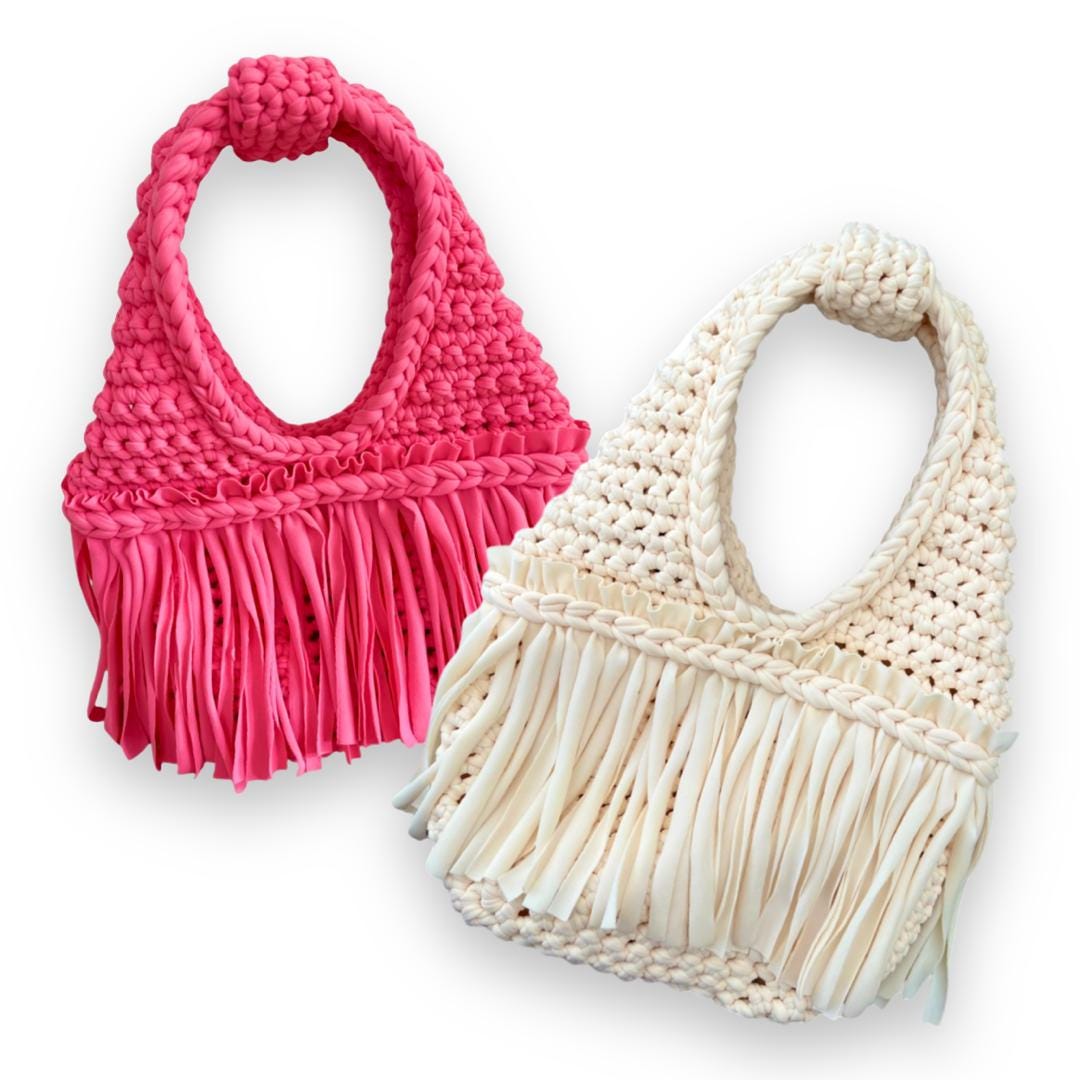 CROCHETED MINI FRINGE WRISTLET • custom colors