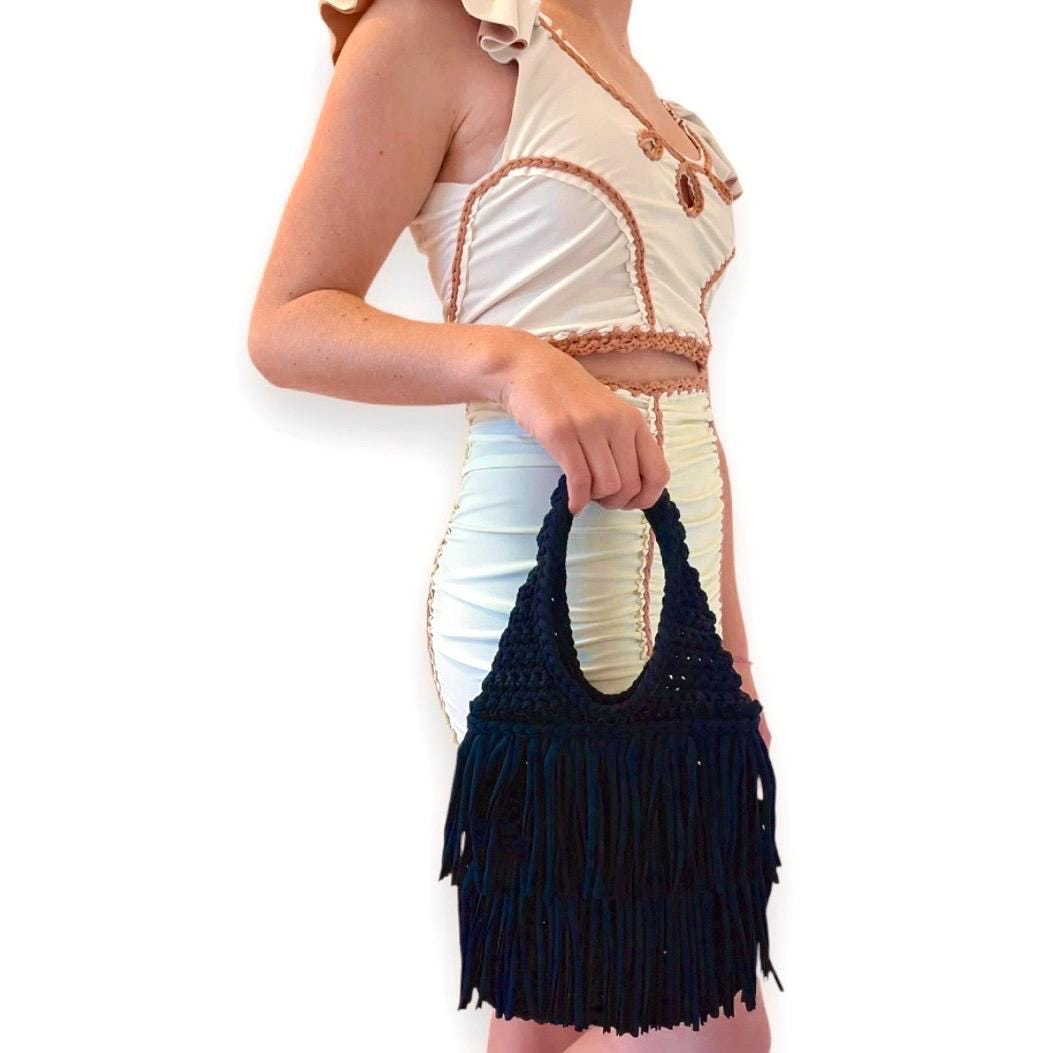 CROCHETED DOUBLE FRINGE RODEO TOTE • custom colors