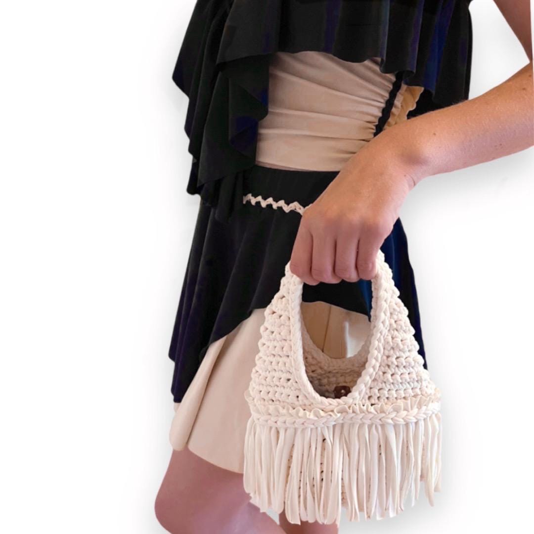 CROCHETED MINI FRINGE WRISTLET • custom colors