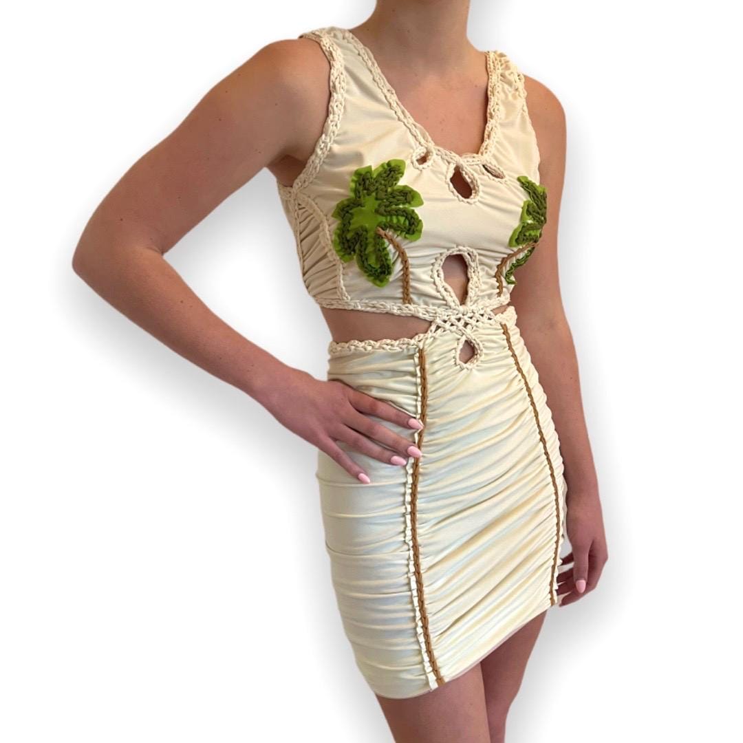 MINI COCO DRESS • cream and clay