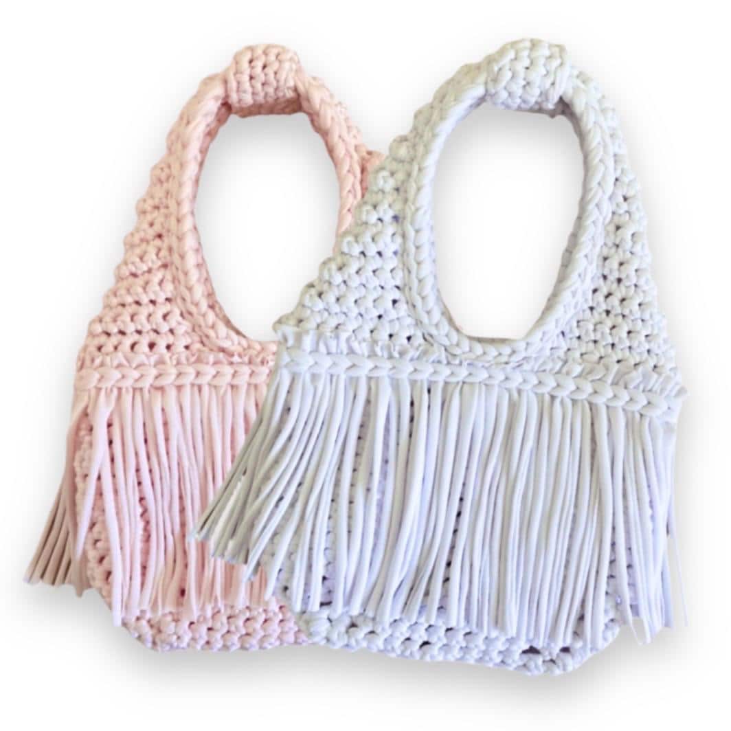 CROCHETED MINI FRINGE WRISTLET • custom colors