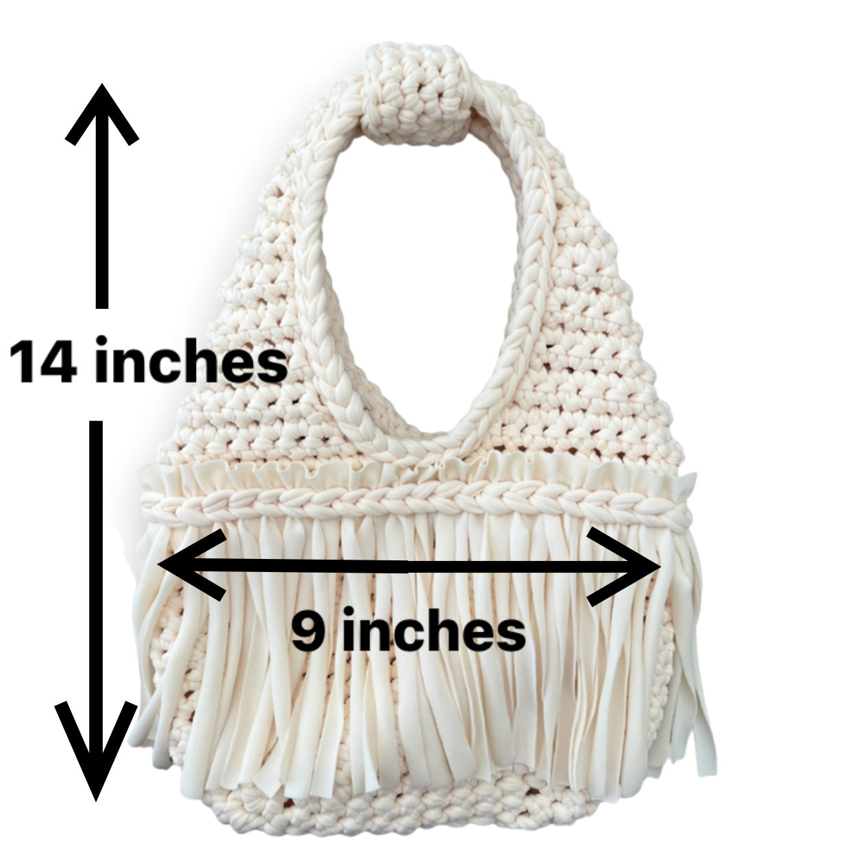 CROCHETED MINI RODEO WRISTLET • light yellow