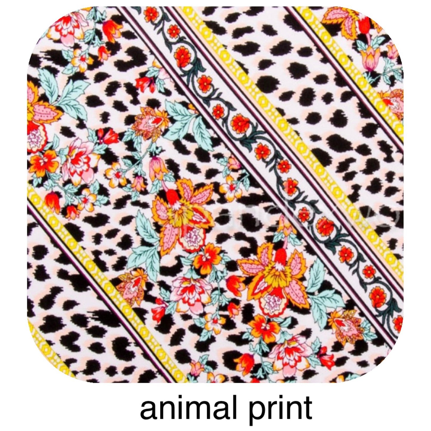BOW TIE TUBE TOP • cream and animal print with hot pink cord