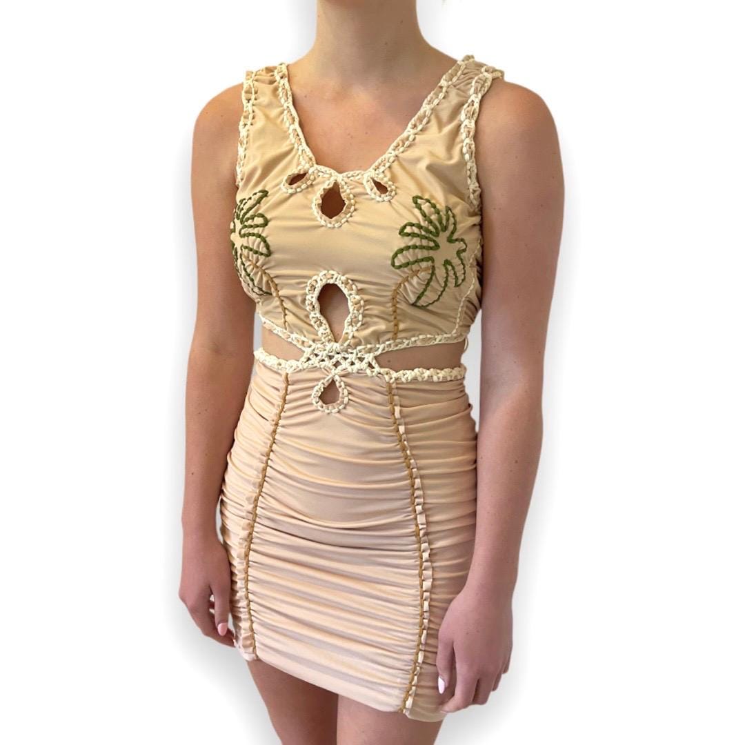 MINI COCO DRESS • cream and clay