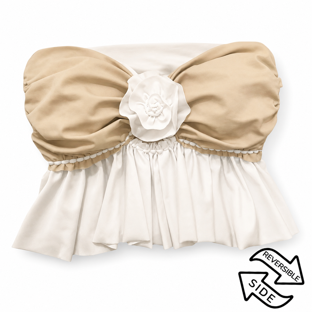 Reversible Ruffle Rose Top