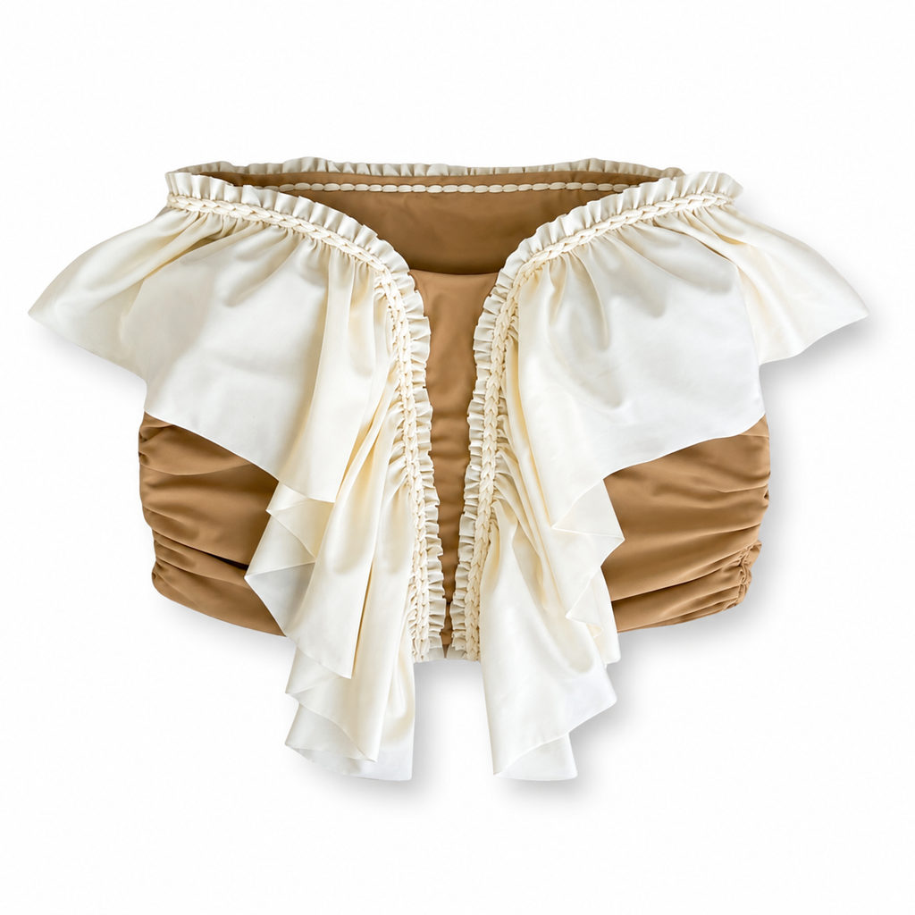 Butterfly Ruffle Tube Top