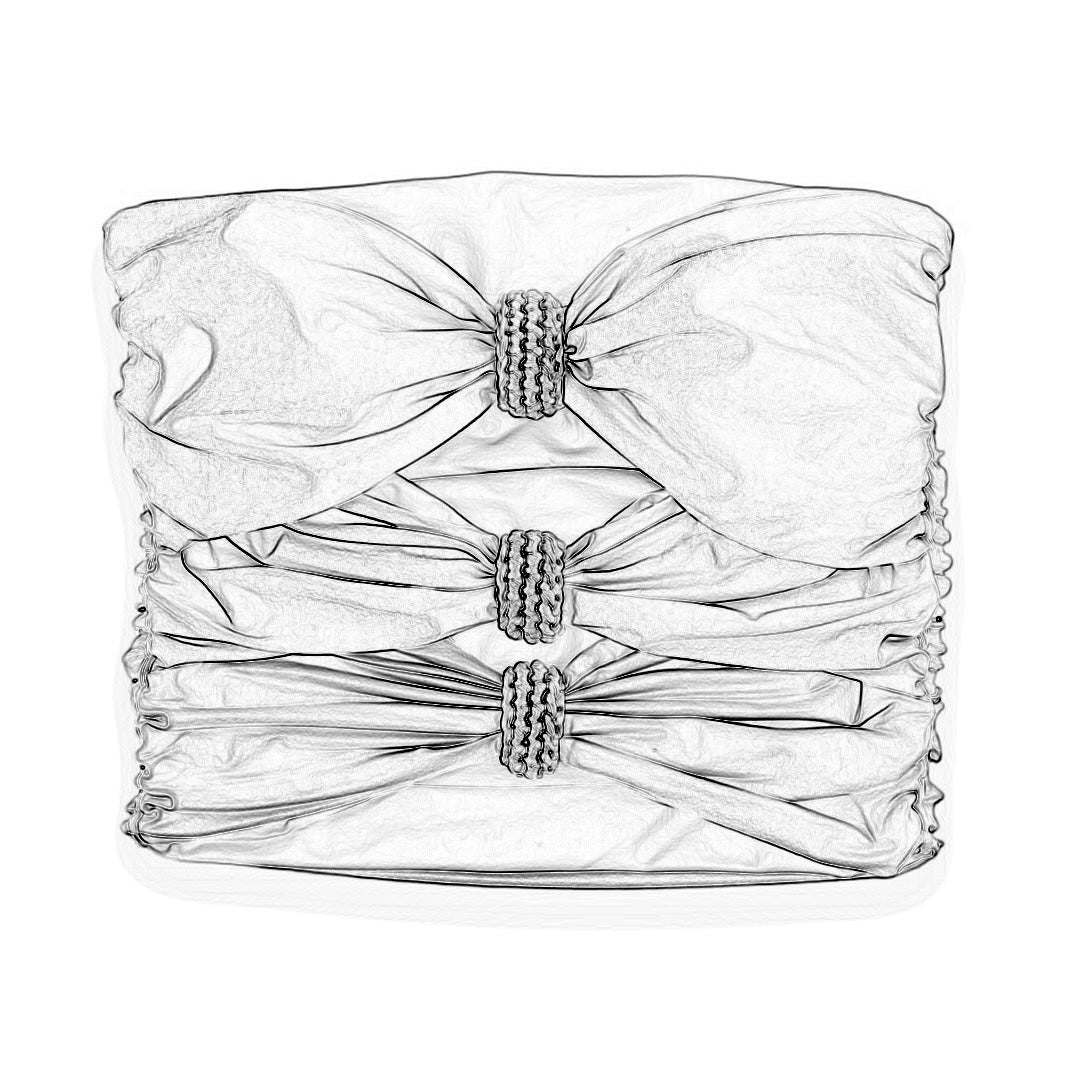 REVERSIBLE CROCHETED 3 BOW TUBE TOP • custom colors