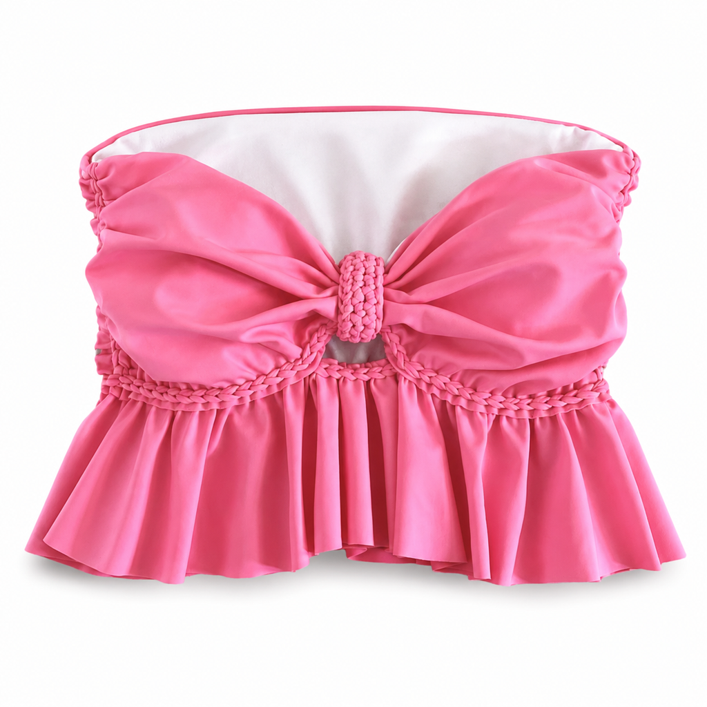 Reversible Ruffle Bow Top