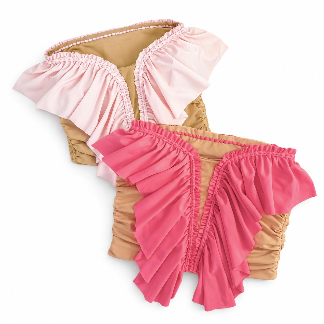Butterfly Ruffle Tube Top