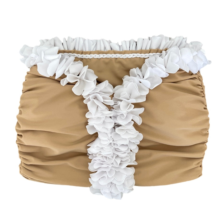 SWEETHEART FLOWER LEI TUBE TOP • black or white