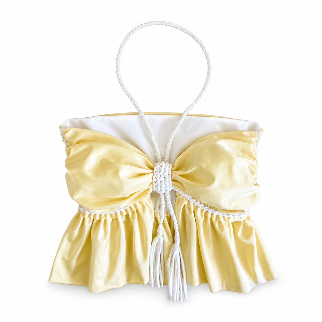 Reversible Split Ruffle Bow Top – Daffodil
