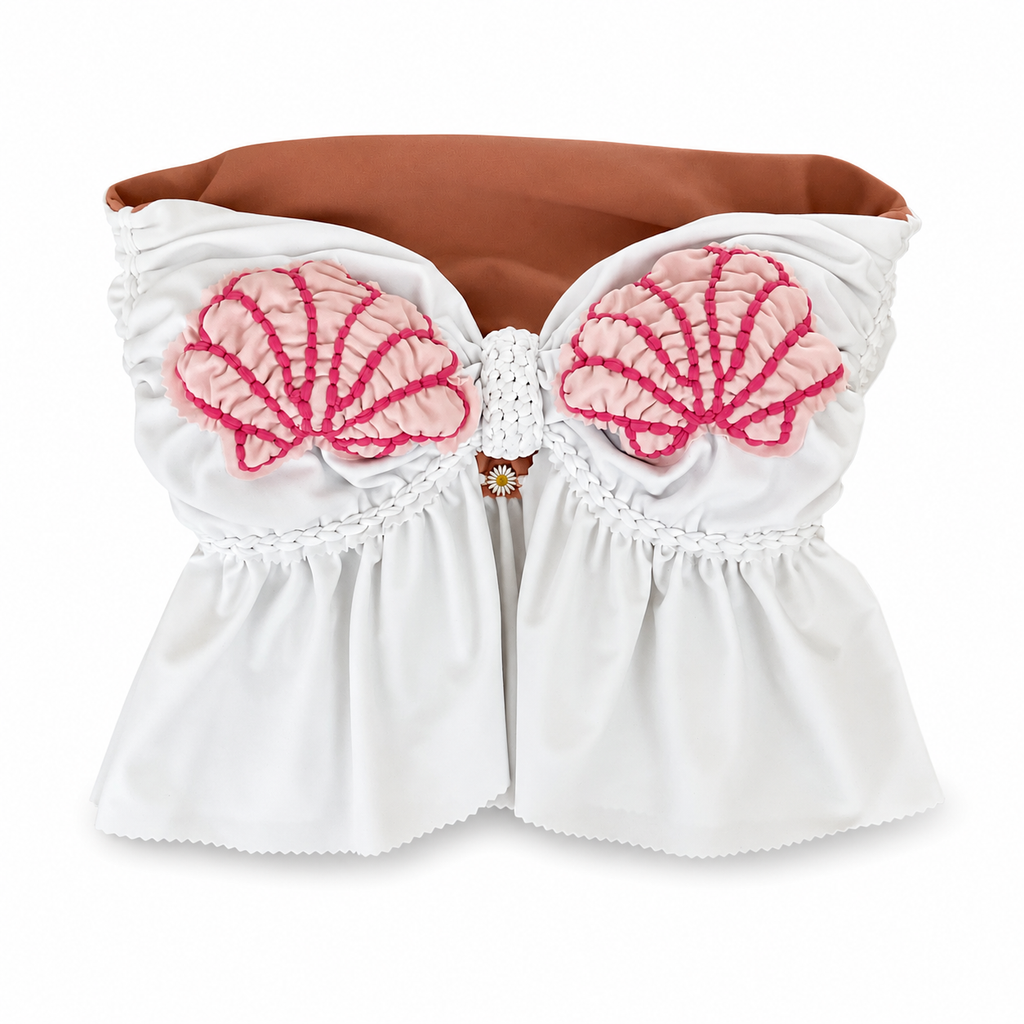 Reversible Split Ruffle Seashell Top – Gardenia