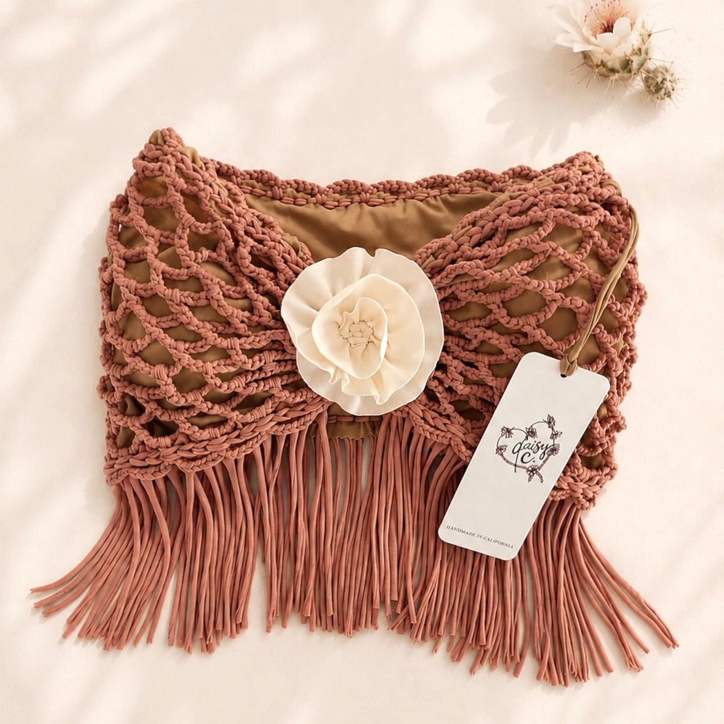 Crochet Fringe Rosette Top