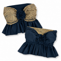 Reversible Ruffle Rose Top – Onyx & Leopard Print