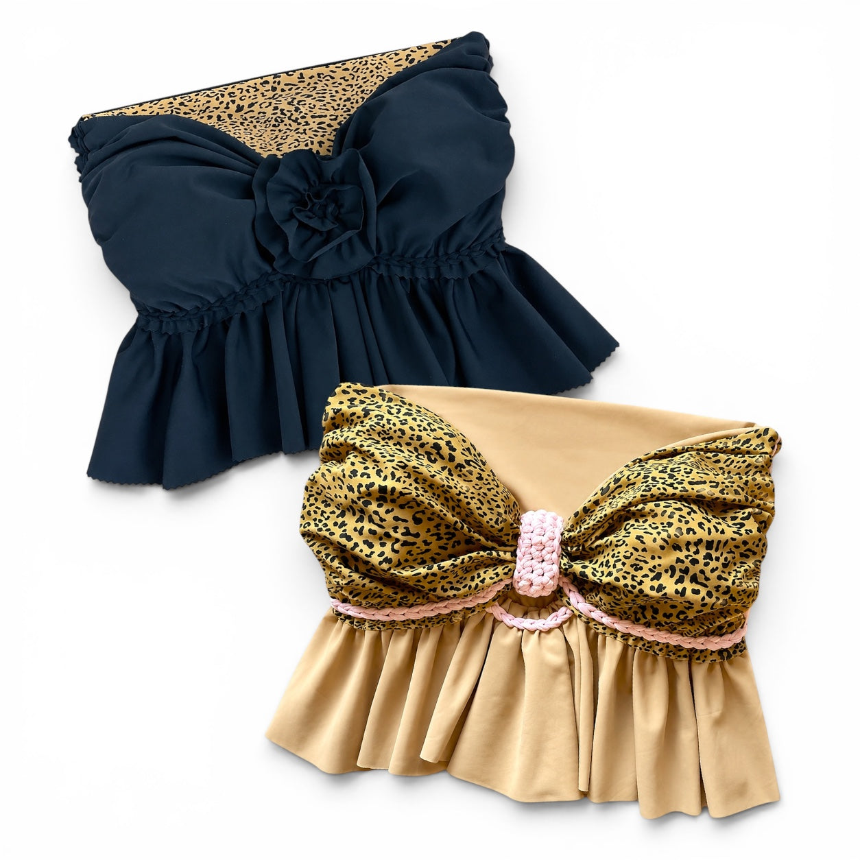 Reversible Ruffle Bow Top – Leopard Print