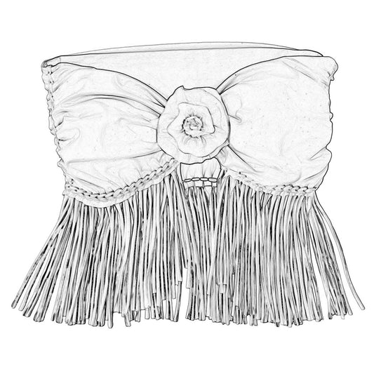 REVERSIBLE CROCHETED FRINGE ROSE TOP • custom colors