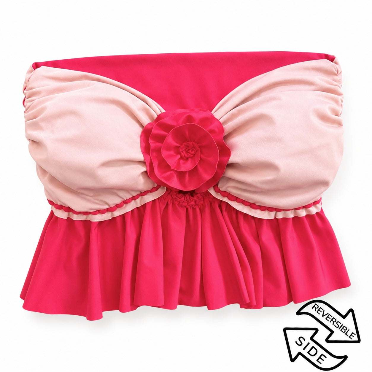 Reversible Ruffle Rose Top