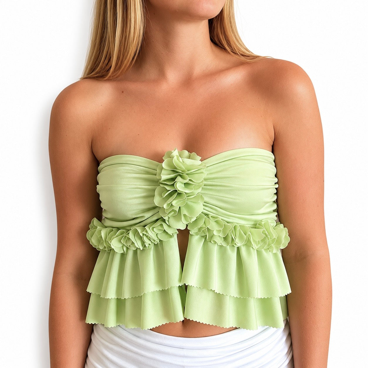 Frilly Flower Bandeau