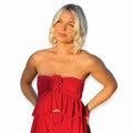 Reversible Ruffle Rose Top