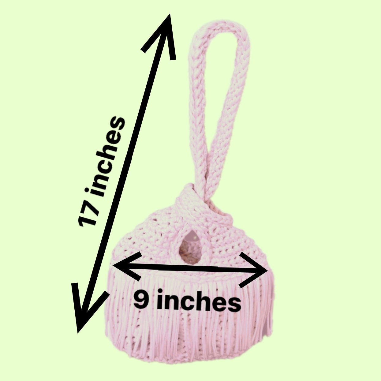 CROCHETED MINI FLOWER FRINGE KNOT WRISTLET • aqua