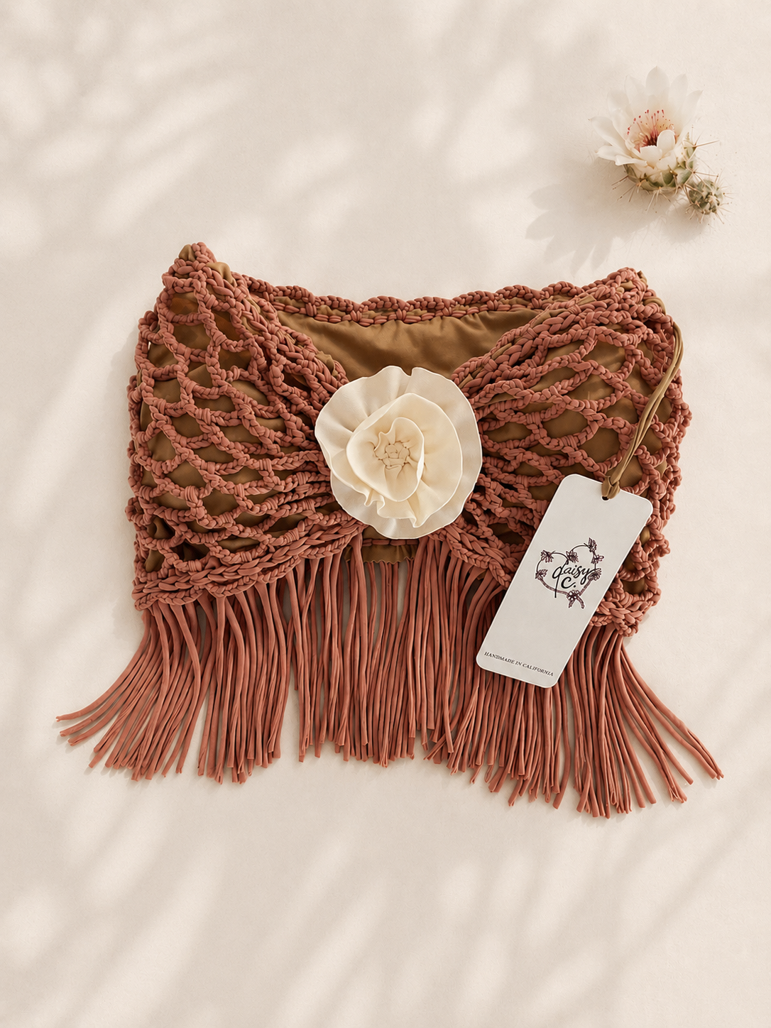 Crochet Fringe Rosette Top