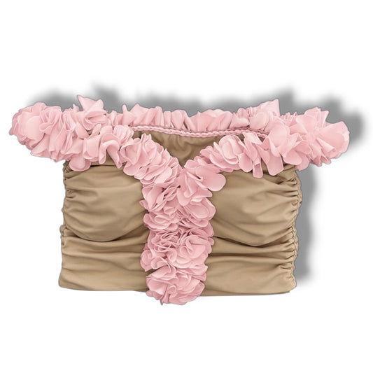 FLOWER LEI TOP • two tone