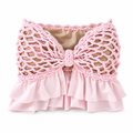 Crochet Ruffle Bow Top