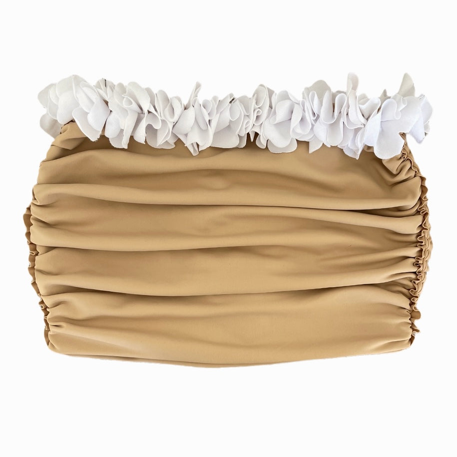 SWEETHEART FLOWER LEI TUBE TOP • black or white