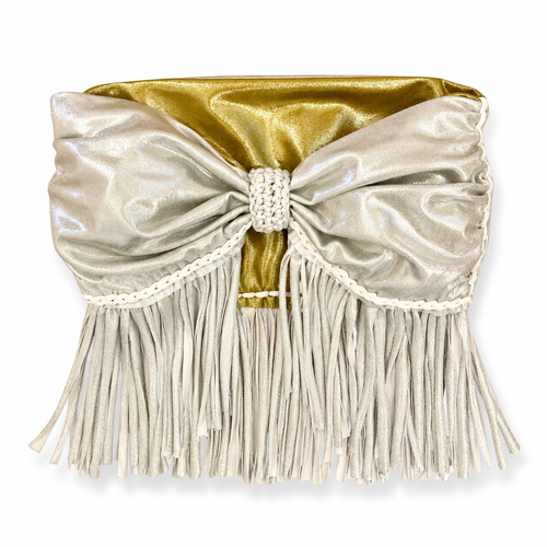 Reversible Fringe Bow Top – Metallic