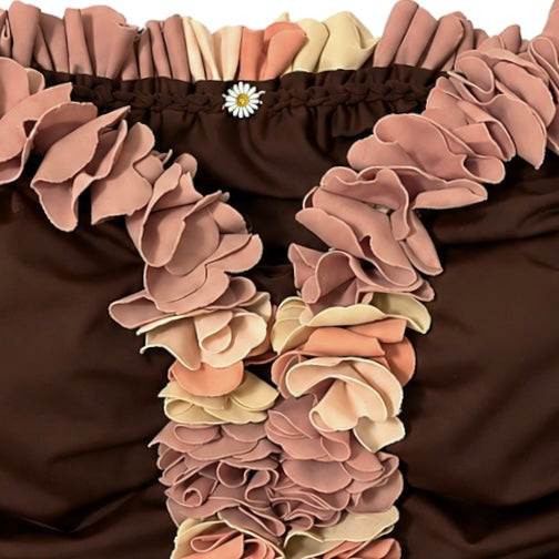 Flower Lei Two Piece Set – Onyx/Coconut