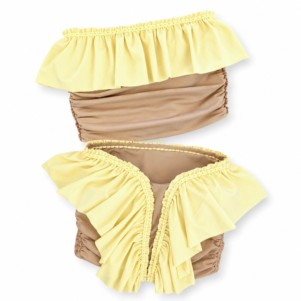 Butterfly Ruffle Tube Top