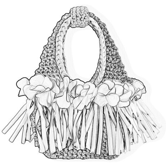 CROCHETED MINI FRINGE FLOWER WRISTLET • custom colors