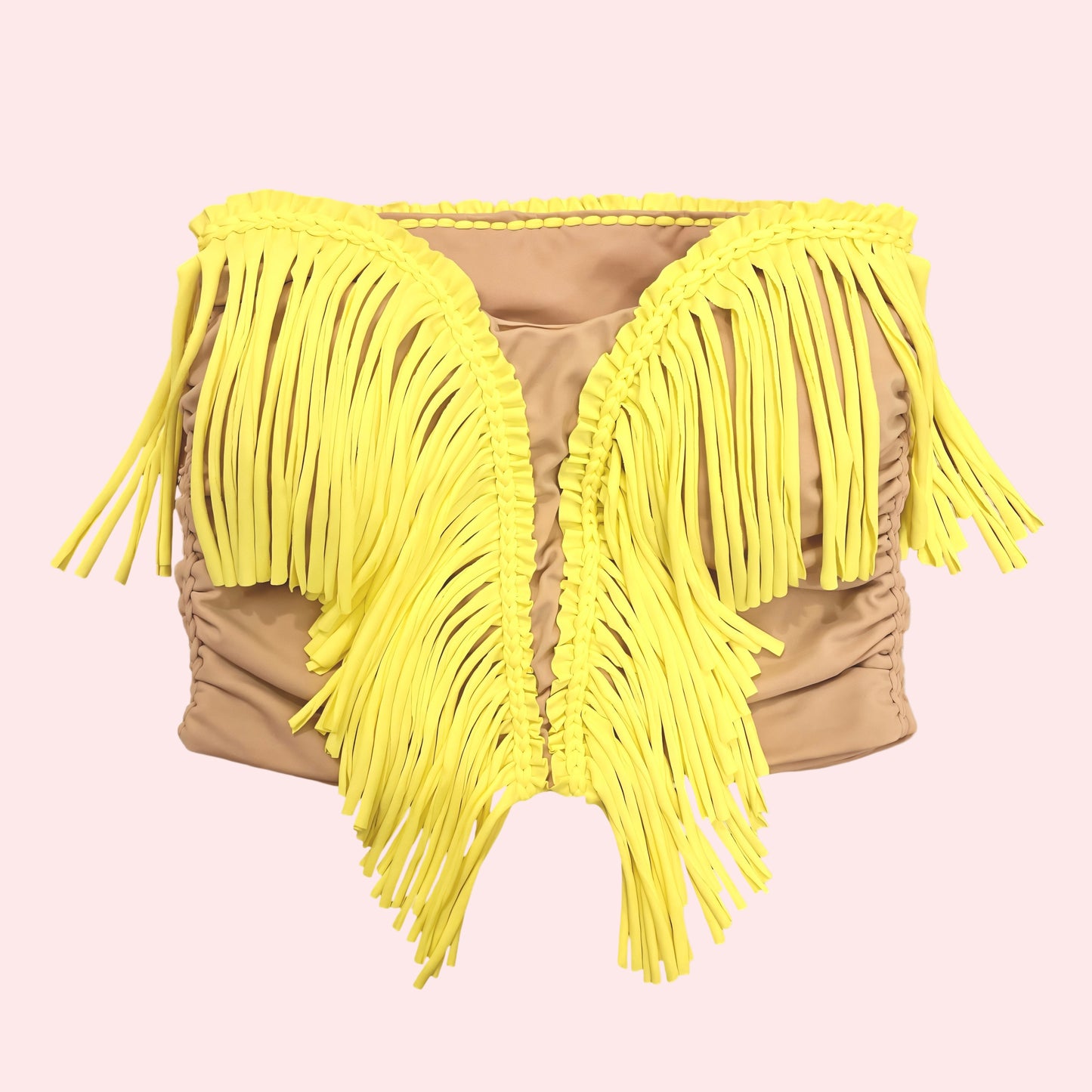 REVERSIBLE CROCHETED SWEETHEART FRINGE TOP • custom colors