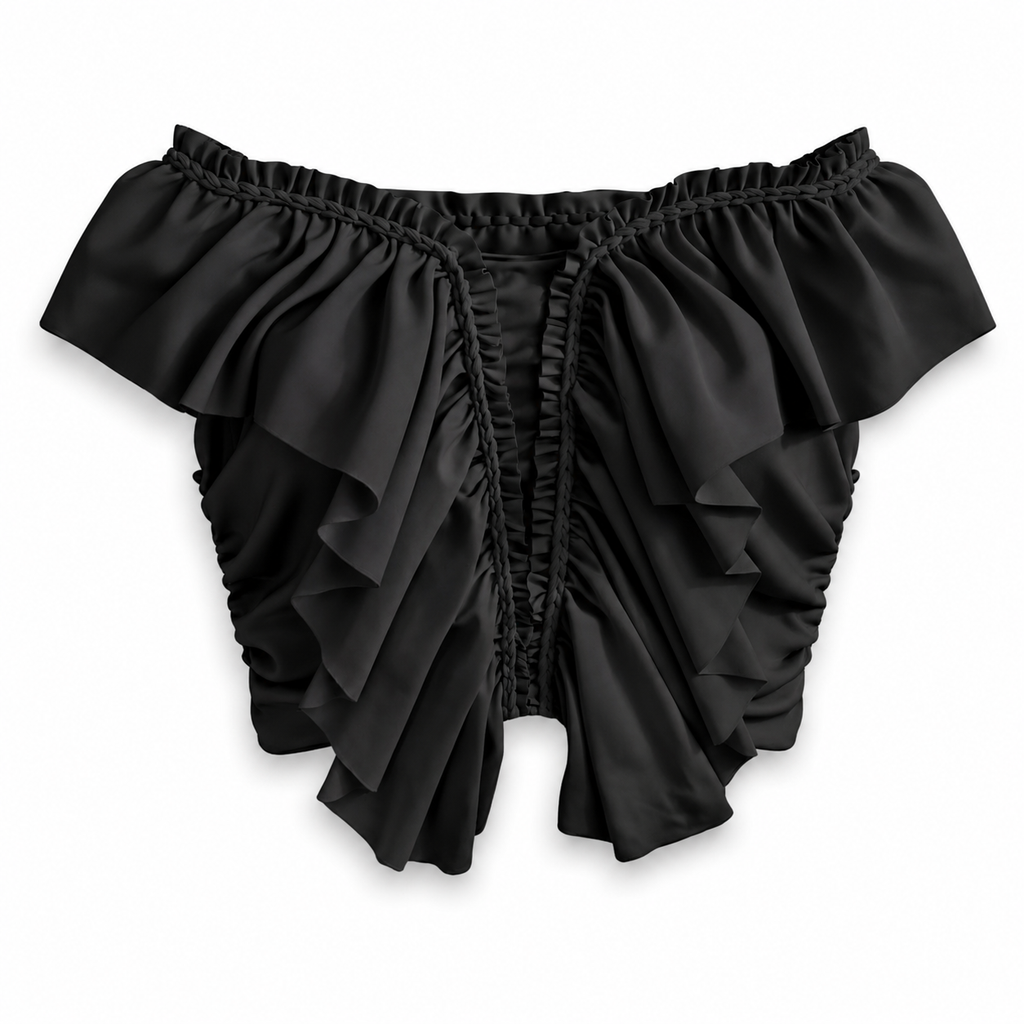 Butterfly Ruffle Tube Top