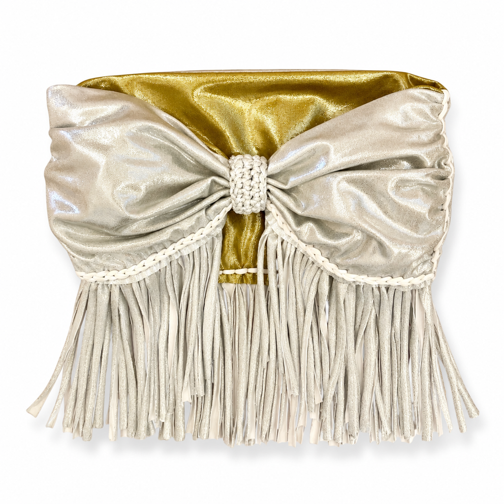 Reversible Metallic Fringe Bow Two Piece Set – Moonlight