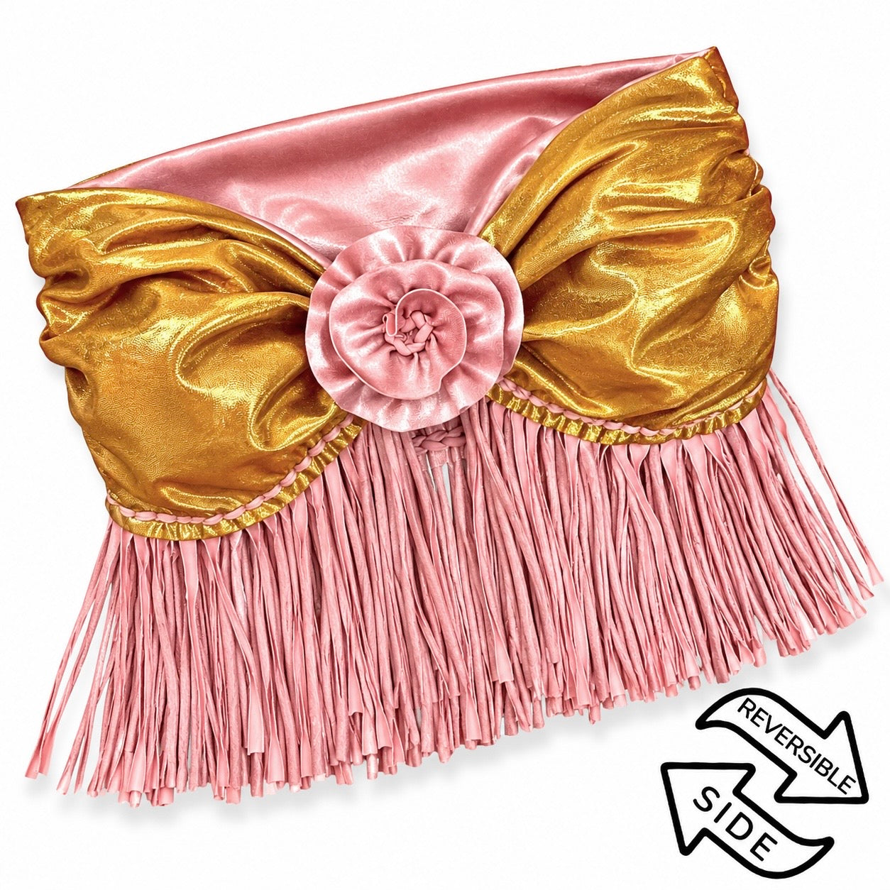Reversible Fringe Rose Top – Rose Glow