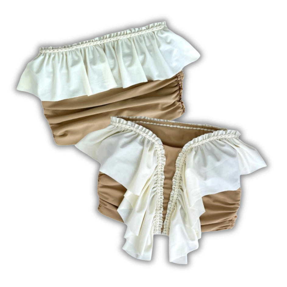 蝴蝶荷叶边抹胸上衣 • 可定制颜色