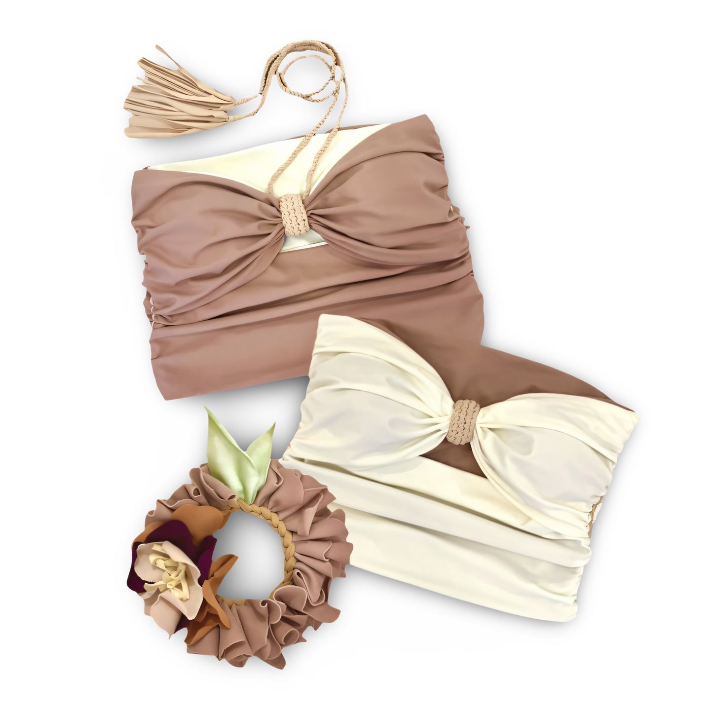 REVERSIBLE CROCHETED BOW TIE TOP • custom colors