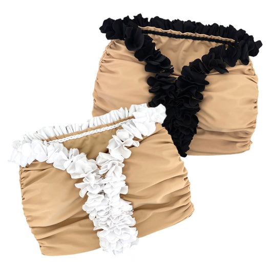 SWEETHEART FLOWER LEI TUBE TOP • black or white