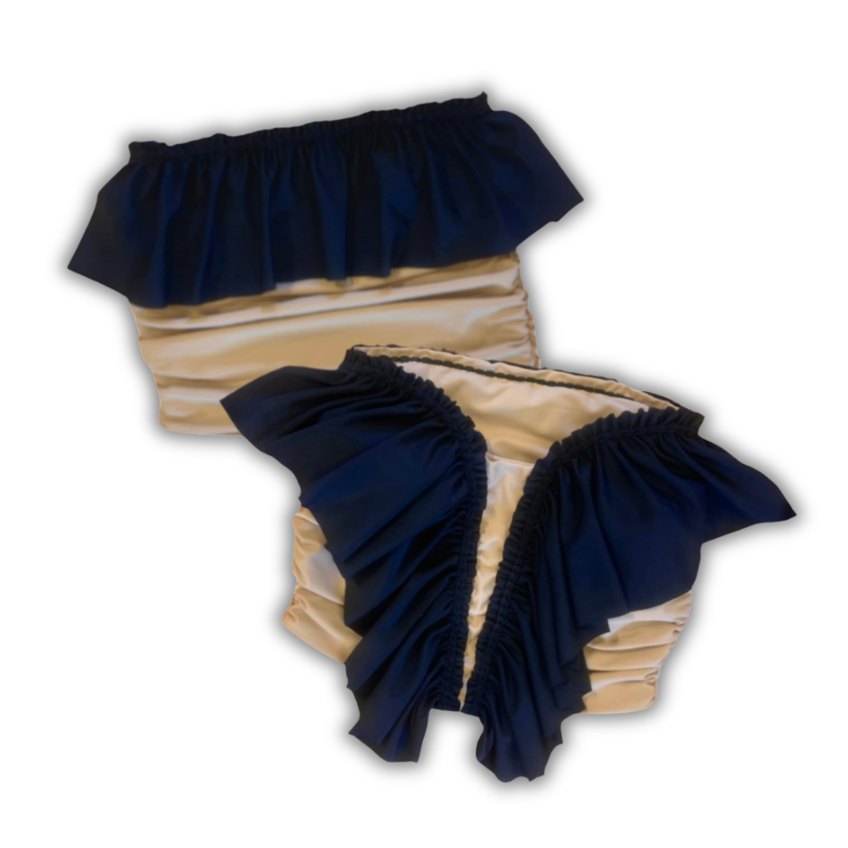 蝴蝶荷叶边抹胸上衣 • 可定制颜色