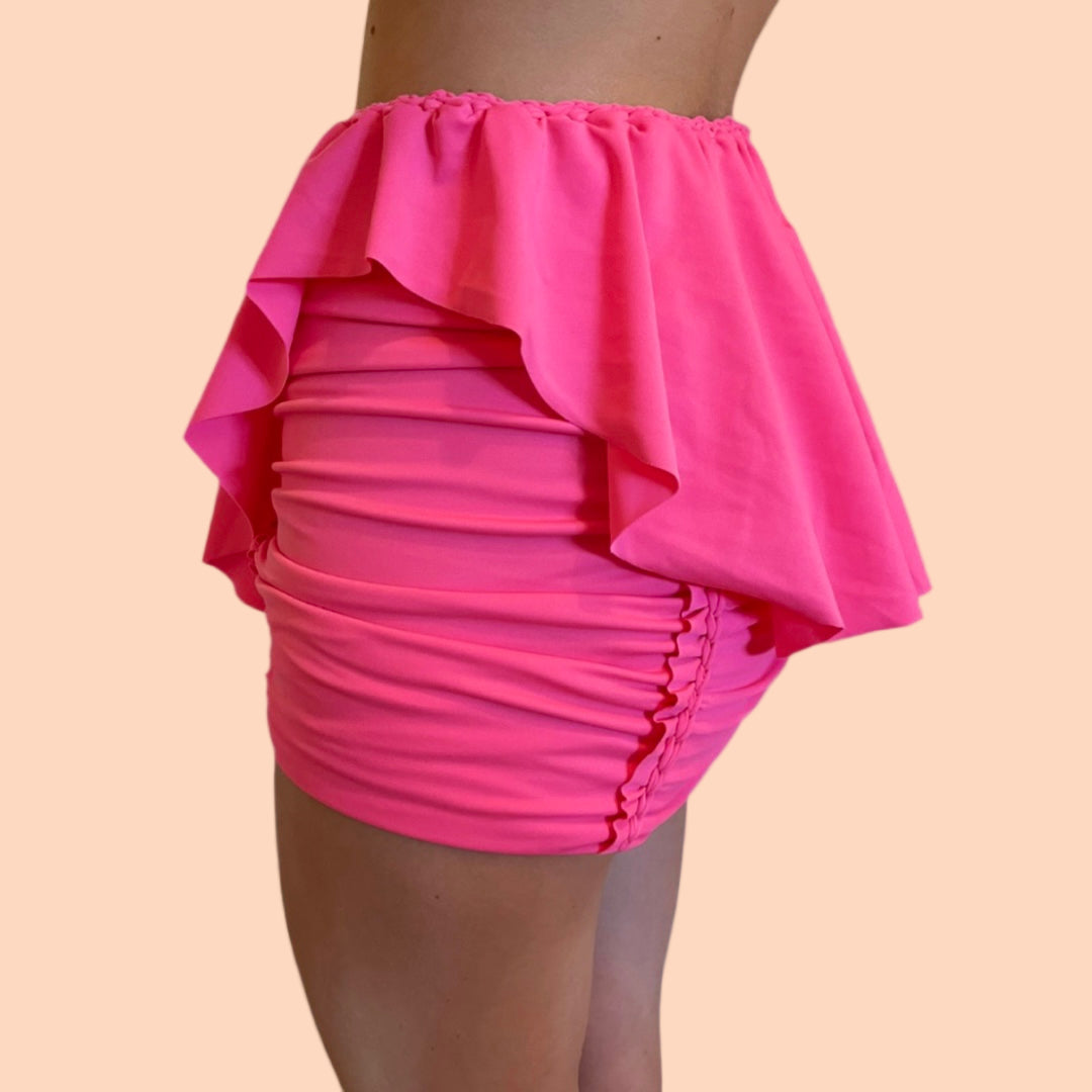 REVERSIBLE MINI PEPLUM SKIRT • custom colors