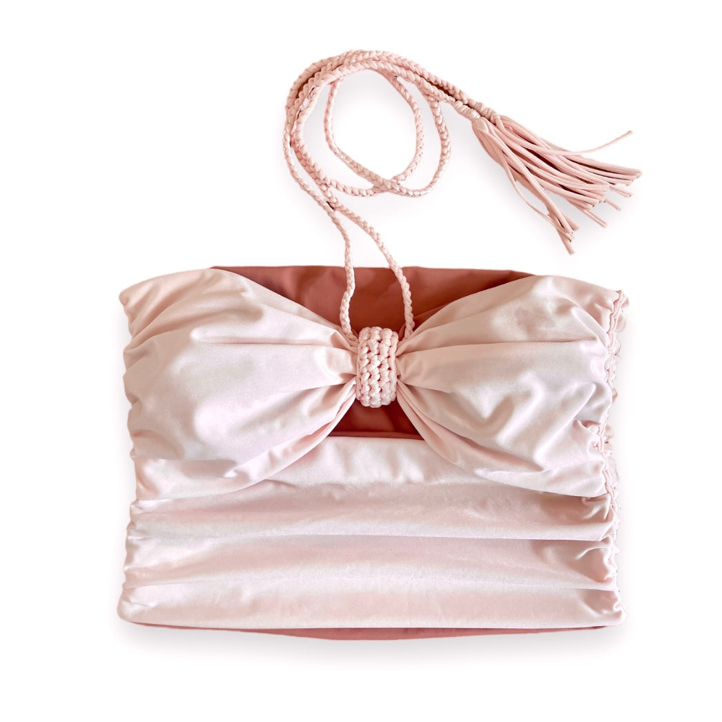 REVERSIBLE CROCHETED BOW TIE TOP • custom colors