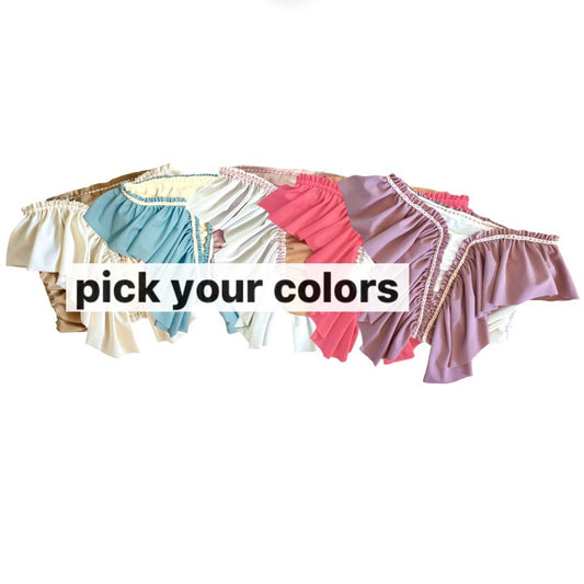 SWEETHEART RUFFLE TUBE TOP • custom colors