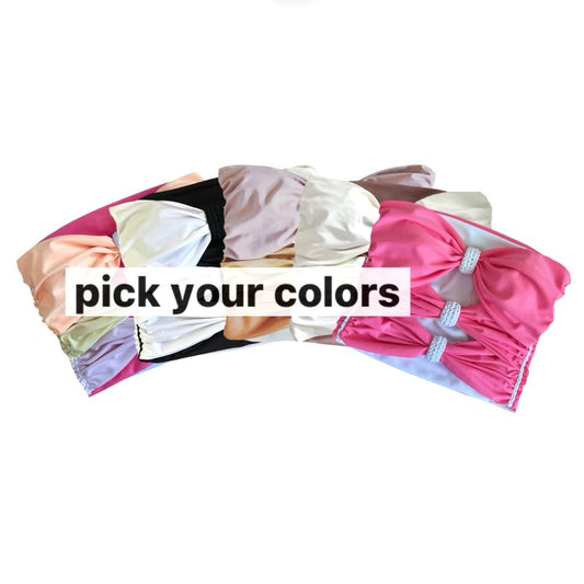 REVERSIBLE CROCHETED 3 BOW TUBE TOP • custom colors