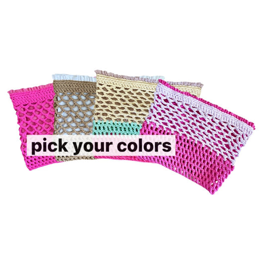 CROCHETED BANDEAU TUBE TOP • custom colors