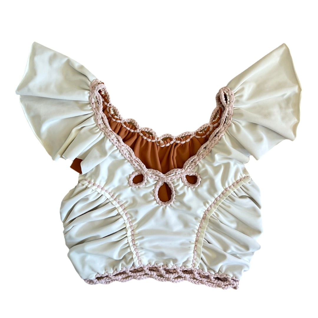 Reversible Flutter Sleeve Two Piece Set – Cinnamon