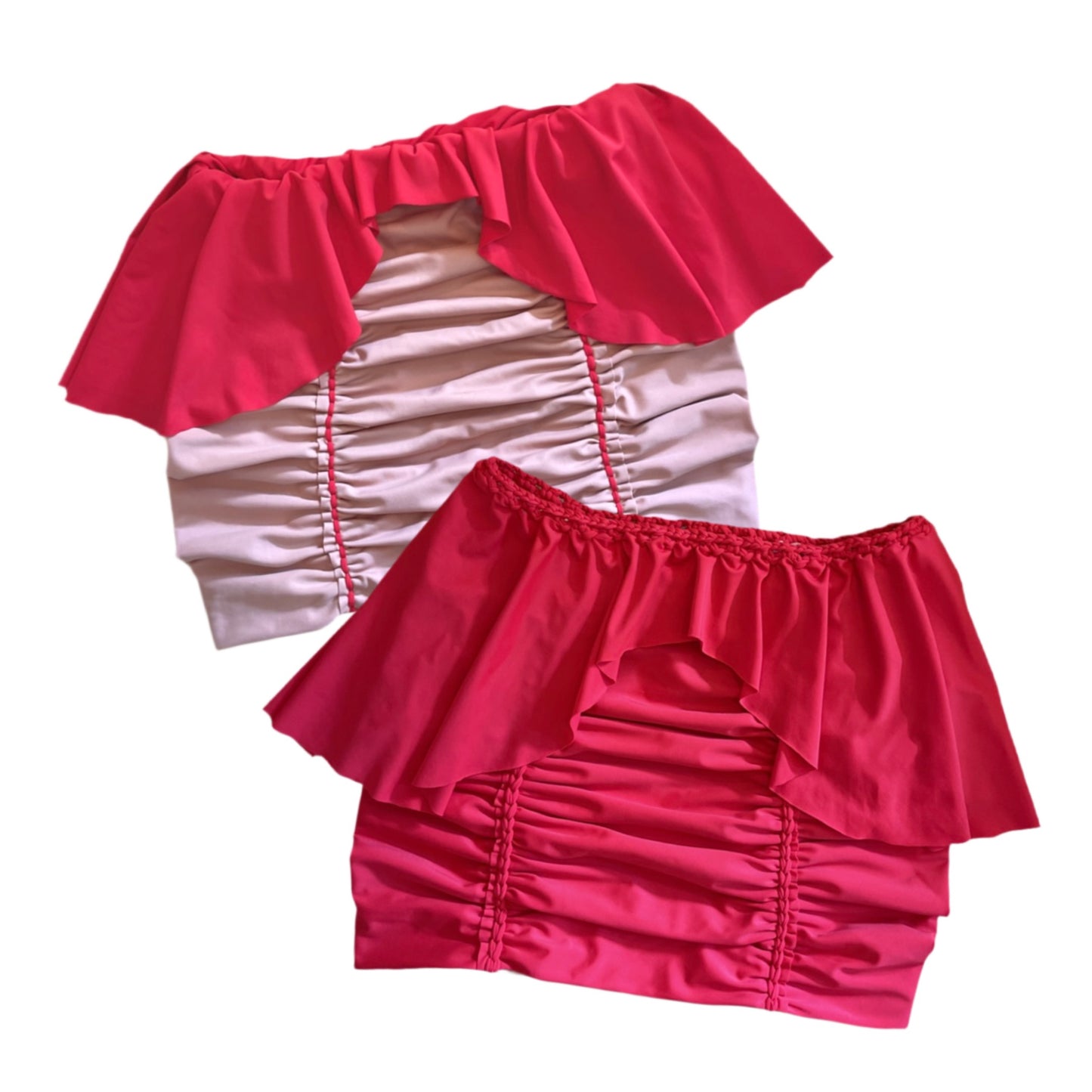 REVERSIBLE MINI PEPLUM SKIRT • custom colors