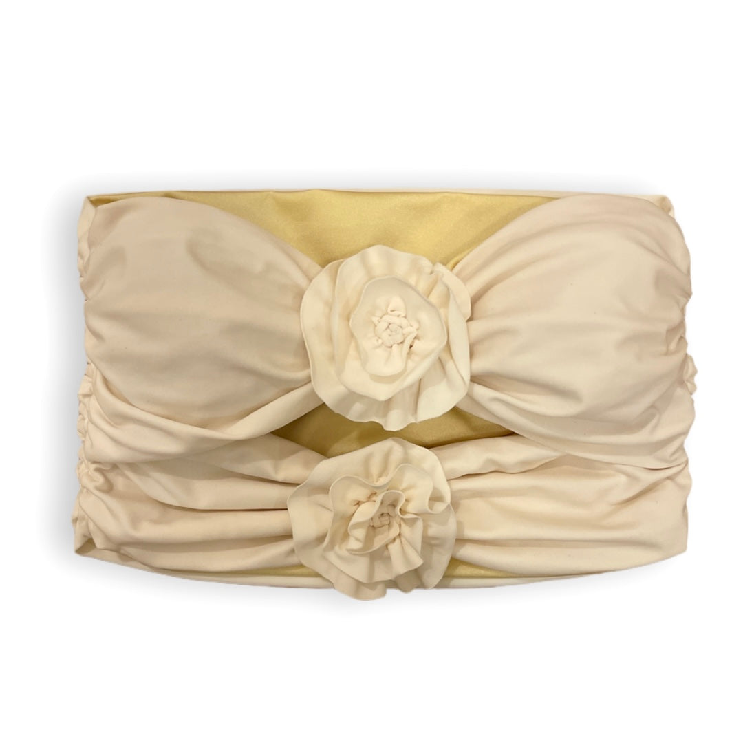 REVERSIBLE CROCHETED DOUBLE ROSE TUBE TOP • custom colors