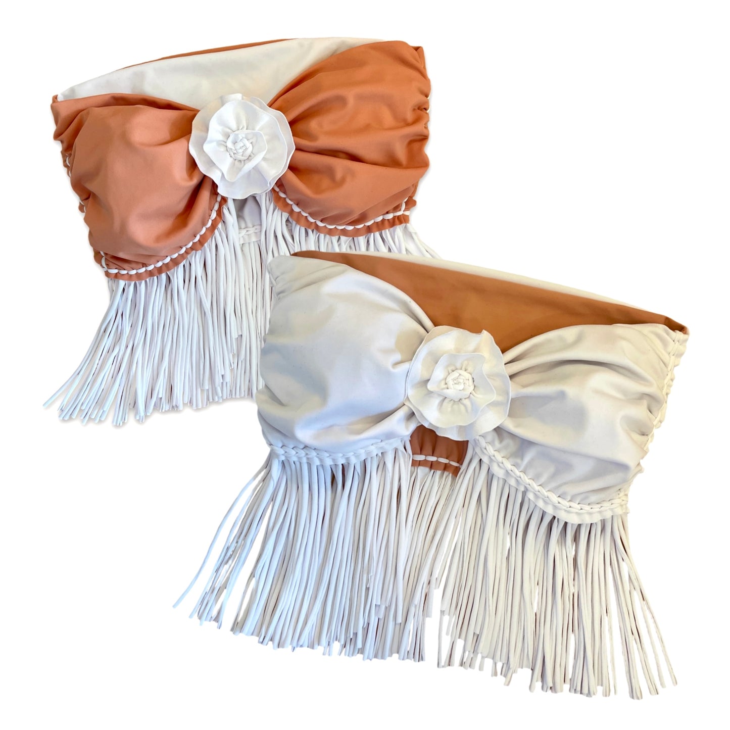 REVERSIBLE CROCHETED FRINGE ROSE TOP • custom colors